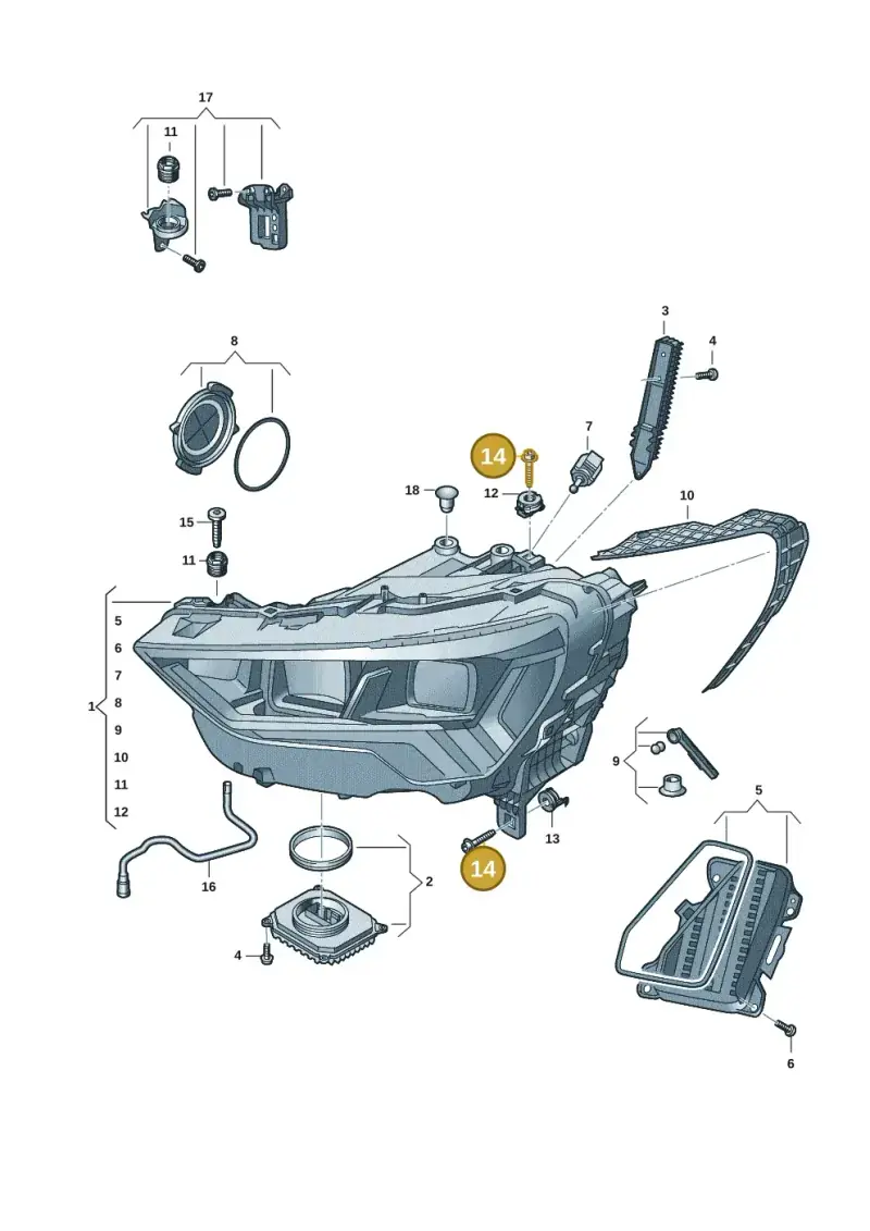 N91151301 — Audi RS Q3 Sportback (2019-2024) diagram 597941005, position 14