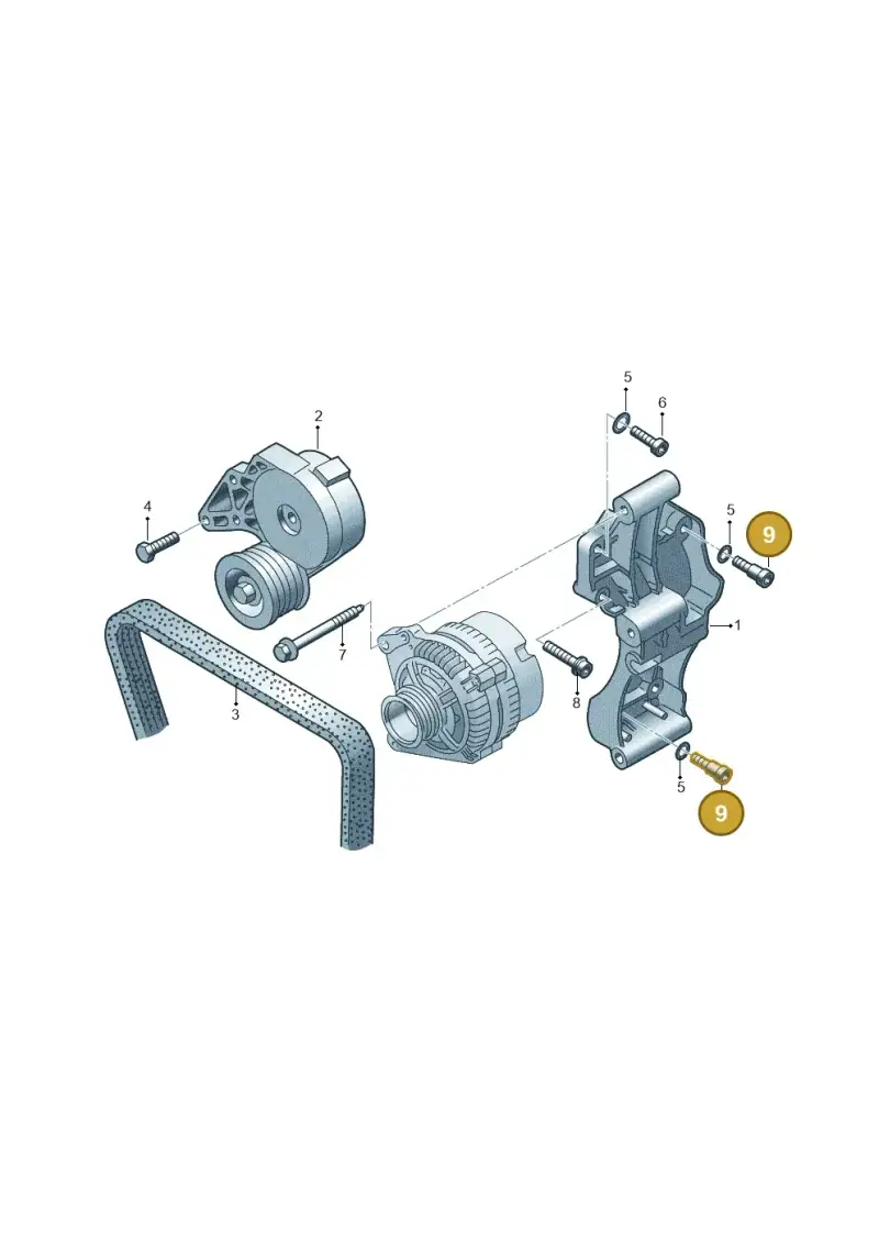 N91151901 — Volkswagen Sharan (2008-2010) diagram 121903700, position 9