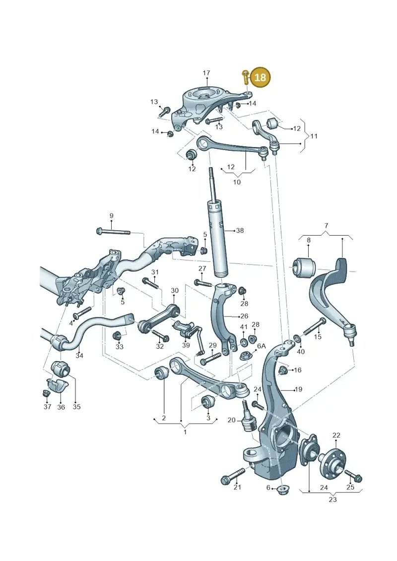 N91152301 — Audi Q5 qu. 2.0 TDI (2012-2017) diagram 620407000, position 18