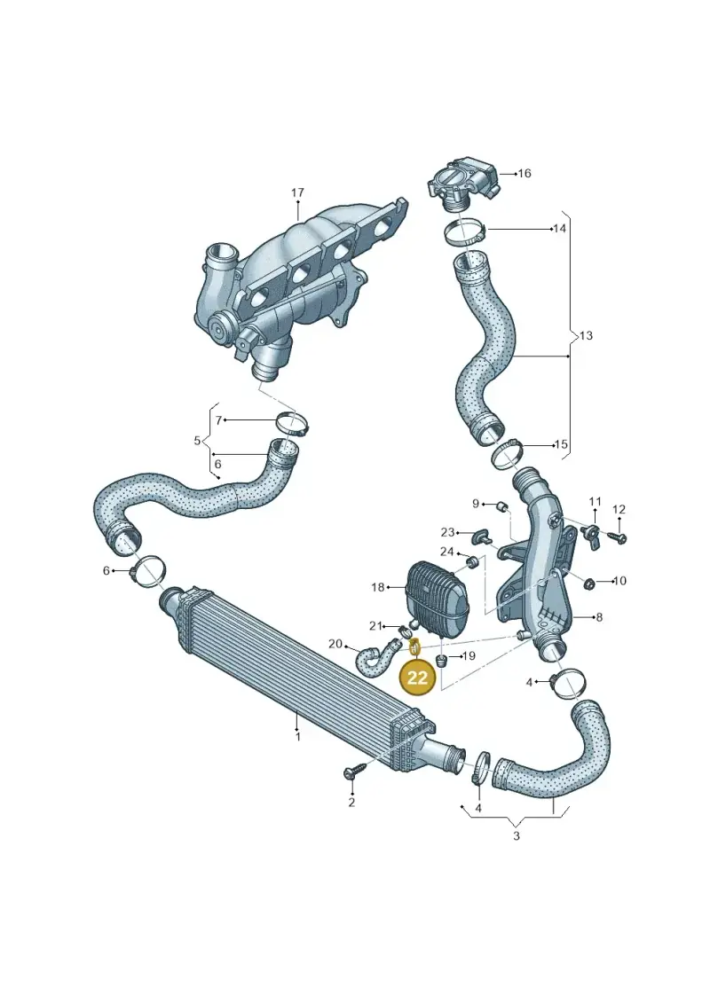 N91152501 — Audi A7 Sportback (2014-2018) diagram 620145900, position 22