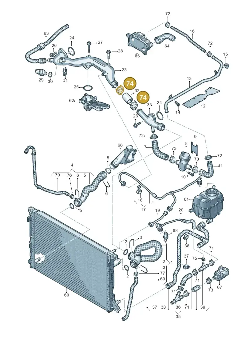N91152501 — Audi Q7 (2015-2025) diagram 859121410, position 74