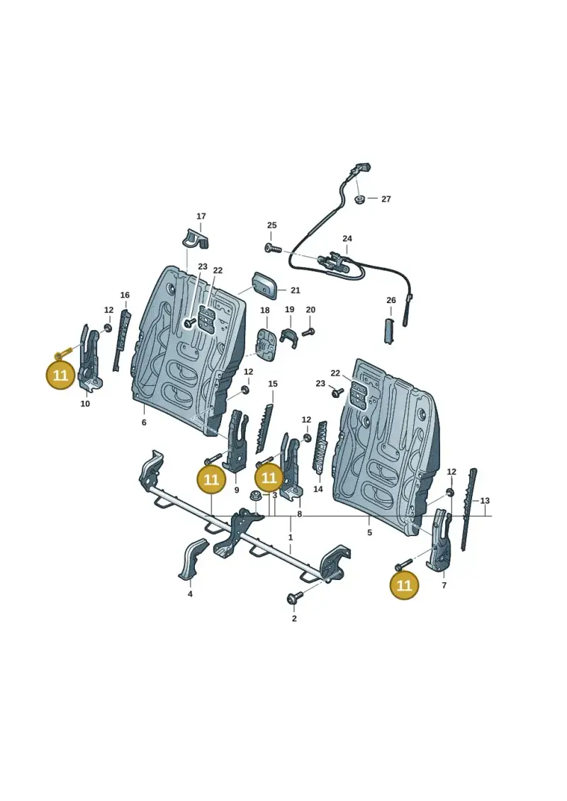 N91152602 — Volkswagen T-Roc convertible 1.5 (2019-2024) diagram 2gk885700, position 11