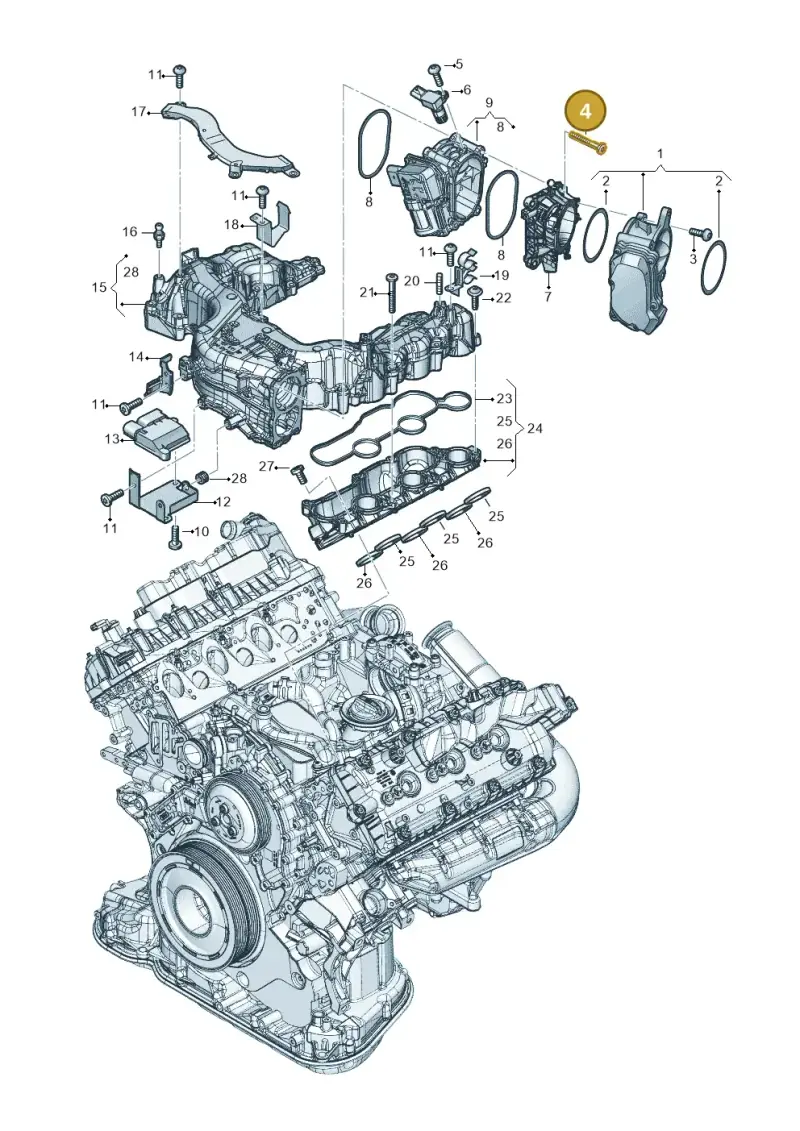 N91152602 — Volkswagen Touareg (2017-2023) diagram 896129080, position 4