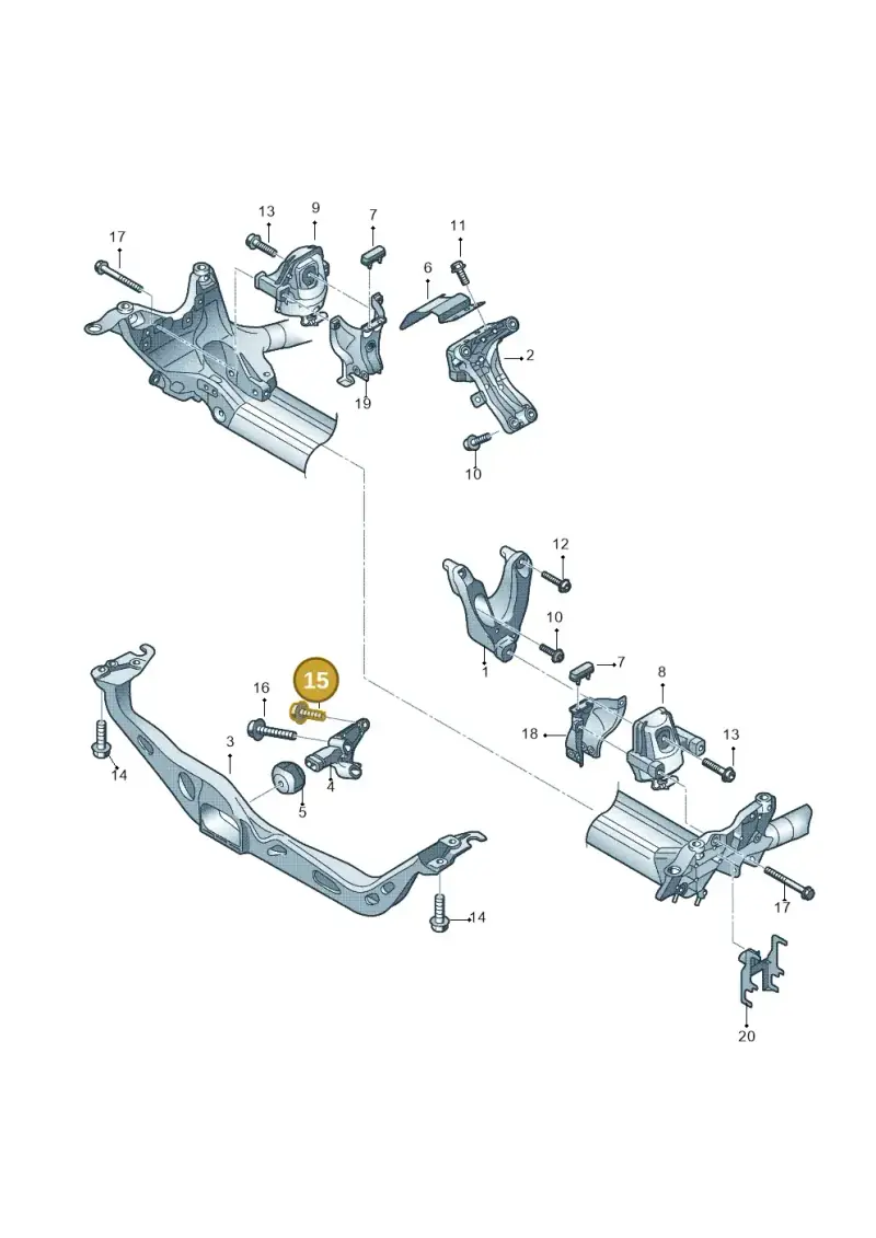 N91153101 — Audi A8 (2013-2018) diagram 647199050, position 15