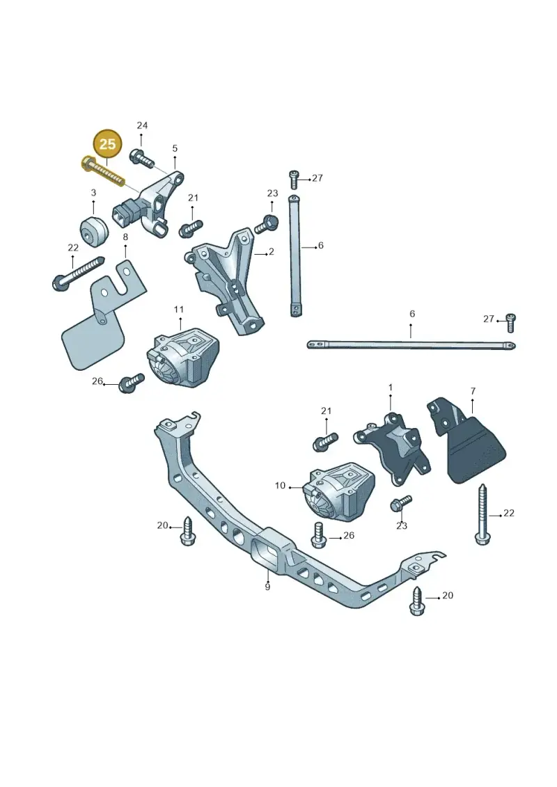 N91153101 — Audi A5 Cabrio 2.0 (2008-2012) diagram 670199050, position 25
