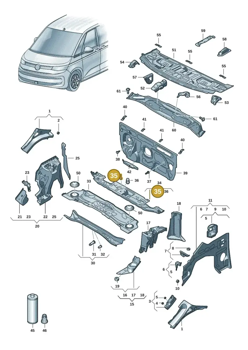 N91153301 — Volkswagen Multivan (2021-) diagram 7t0805200, position 35