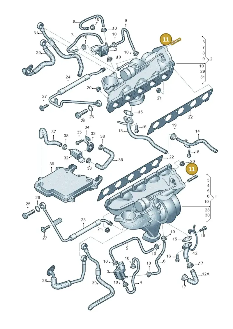 N91153902 — Audi RS6 Avant qu.5.0 (2007-2010) diagram 641145100, position 11