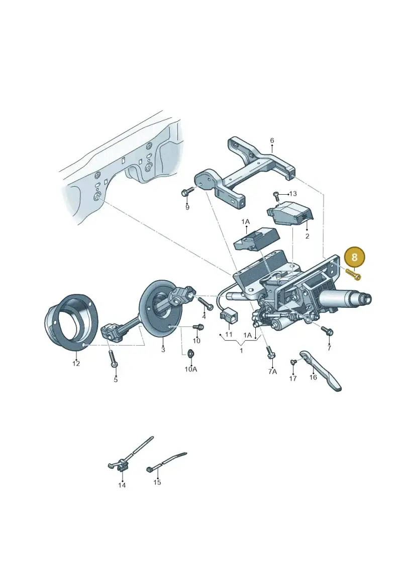N91154201 — Audi A8L qu. 3.0 TDI (2009-2014) diagram 696419500, position 8