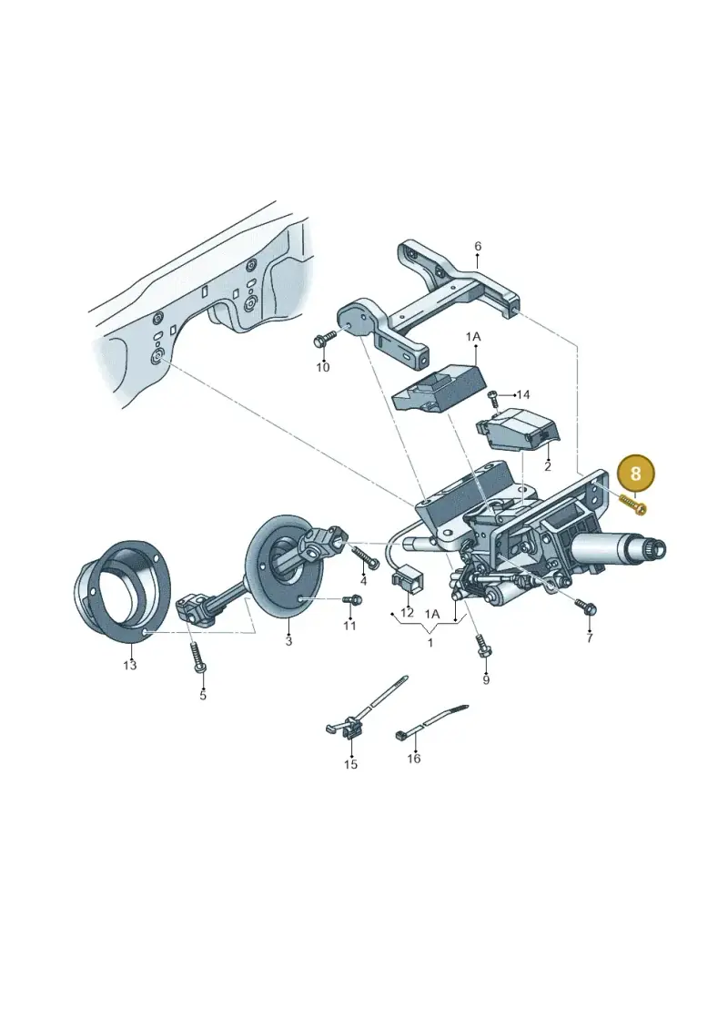 N91154201 — Audi A8 (2013-2018) diagram 771419500, position 8