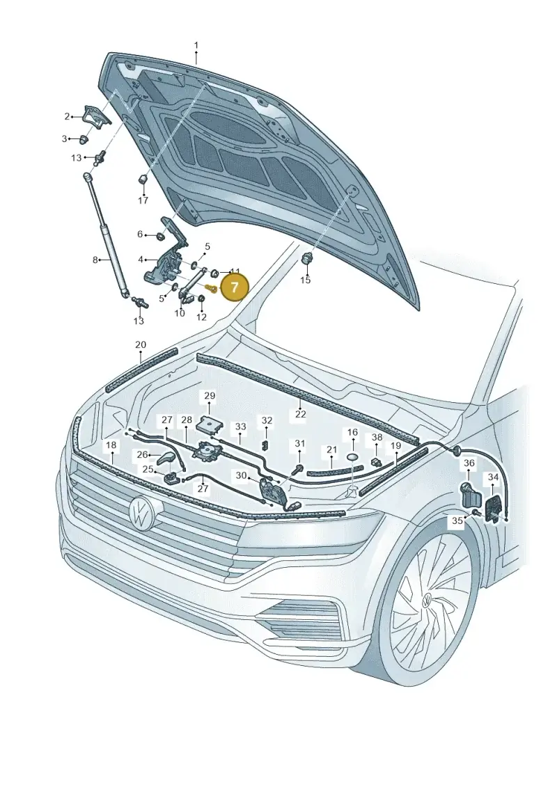 N91154701 — Volkswagen Touareg (2017-2023) diagram 439823000, position 7