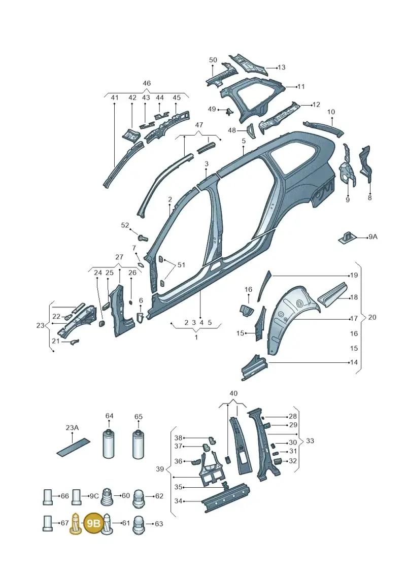 N91163401 — Skoda Octavia (2017-2020) diagram 805809035, position 9B