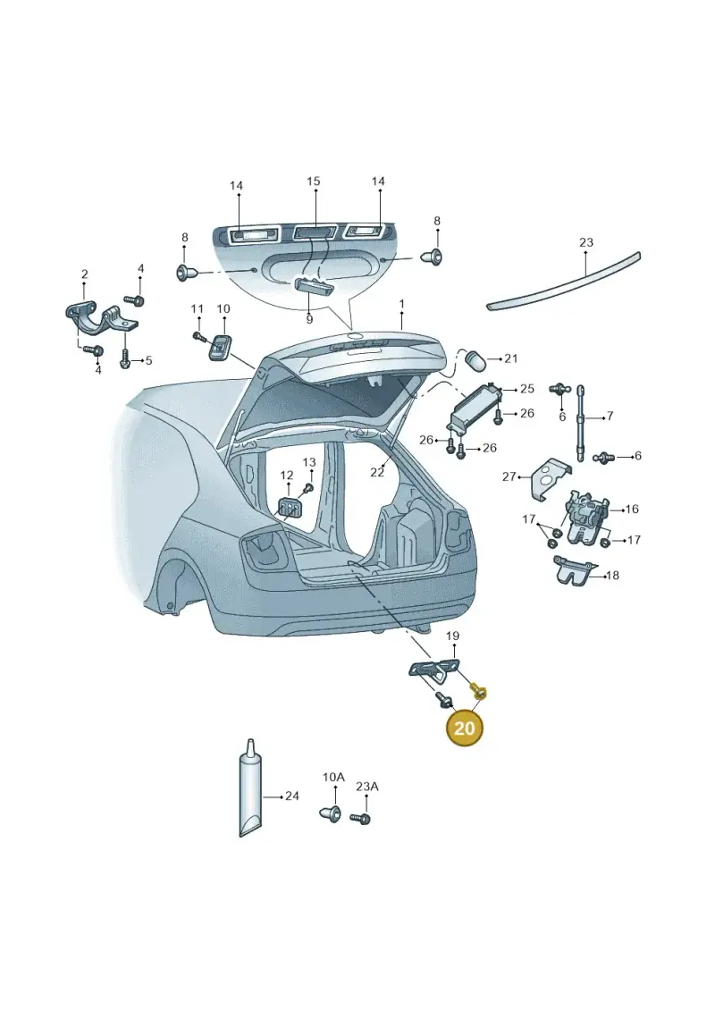 N91163401 — Skoda Octavia (2017-2020) diagram 805827010, position 20