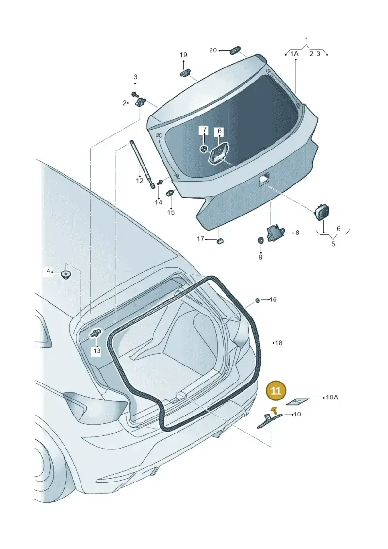 N91163401 — SEAT Ibiza (2017-) diagram 835827000, position 11