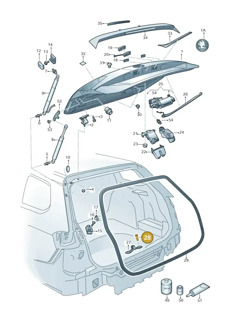N91163401 — Skoda Superb Combi (2015-2024) diagram 851827030, position 28