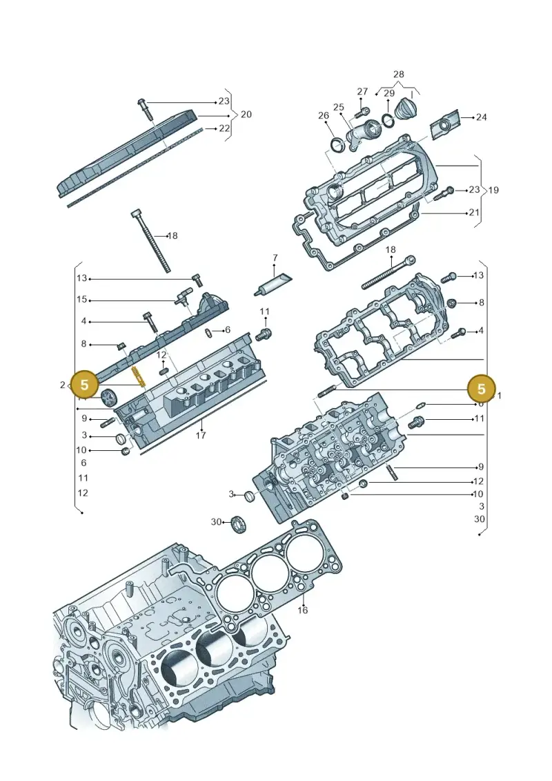 N91164201 — Volkswagen Phaeton 4motion (2010-2016) diagram 258103350, position 5