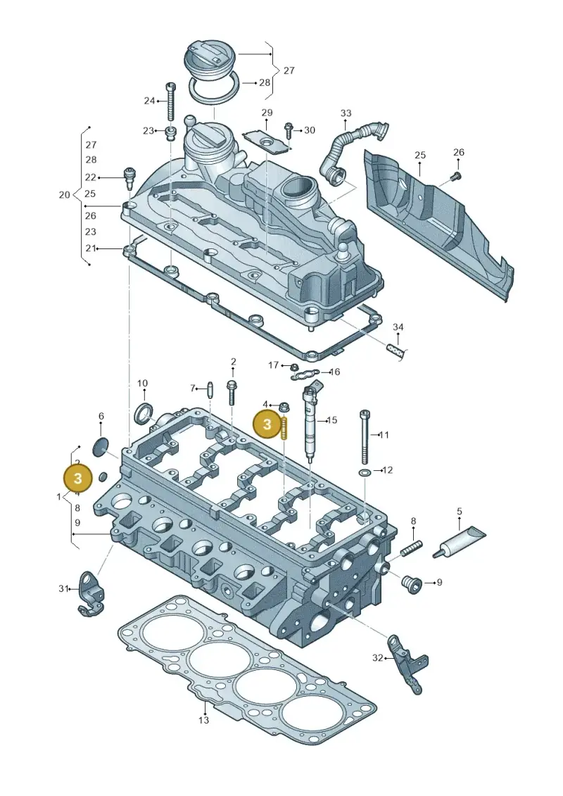 N91164201 — Volkswagen New beetle (2011-2016) diagram 634103600, position 3