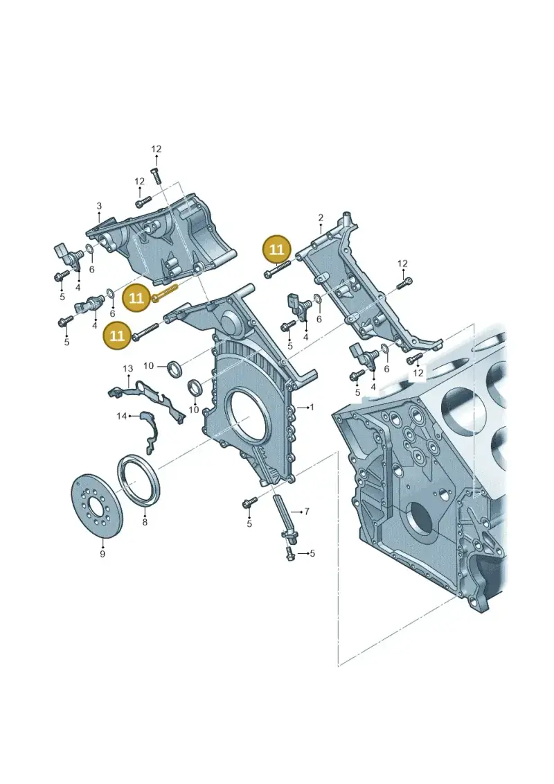 N91165101 — Audi A8 (2013-2018) diagram 696109460, position 11
