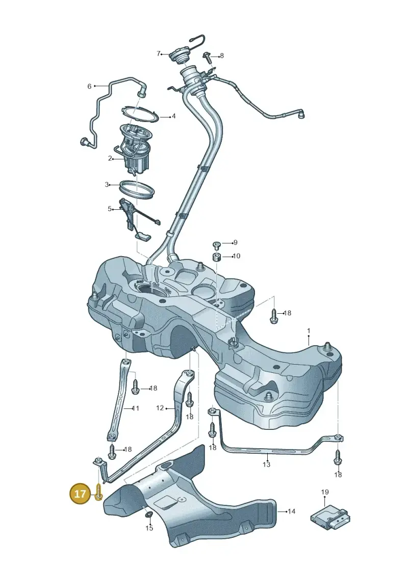 N91165402 — Audi RS4 Avant (2017-2025) diagram 847201000, position 17