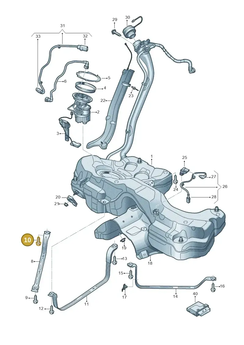 N91165402 — Audi RS5 Sportback (2017-2025) diagram 847201150, position 10