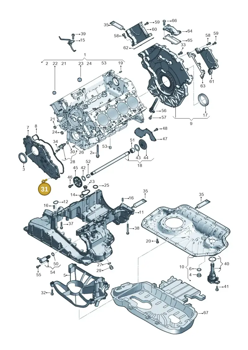N91168701 — Volkswagen Touareg (2017-2023) diagram 859103500, position 31
