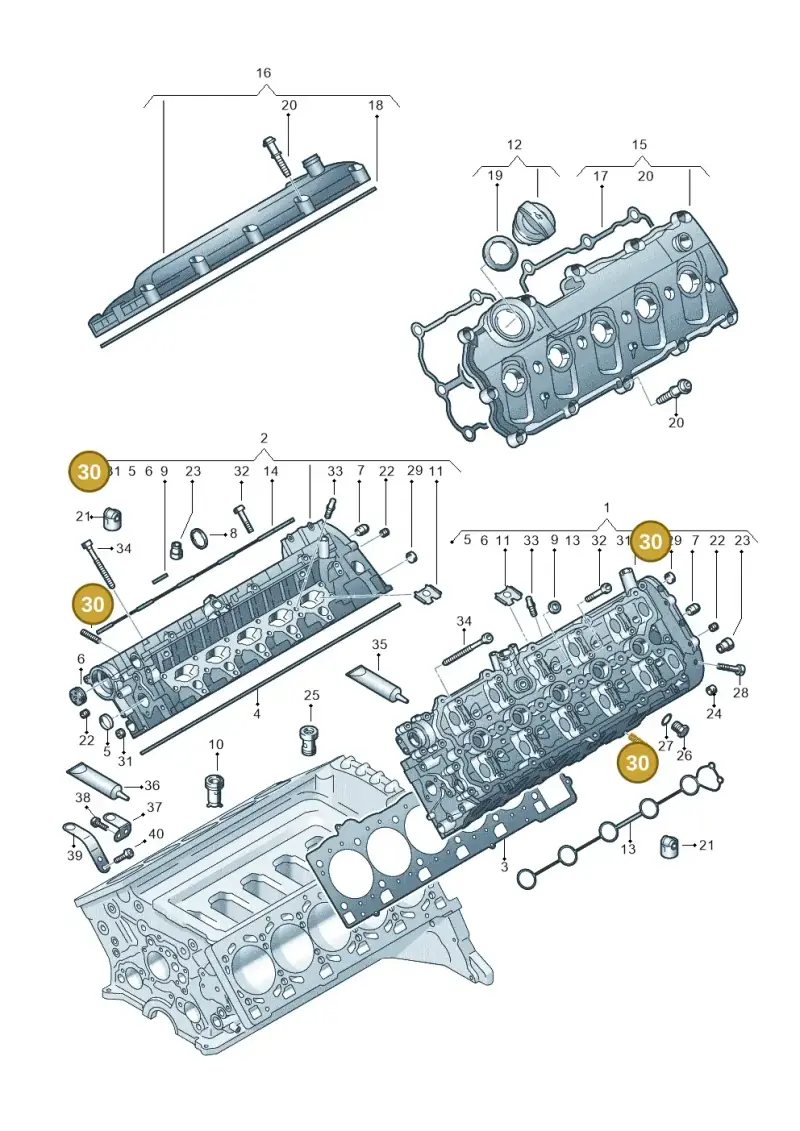 N91170002 — Audi RS6 Avant qu.5.0 (2007-2010) diagram 448103620, position 30