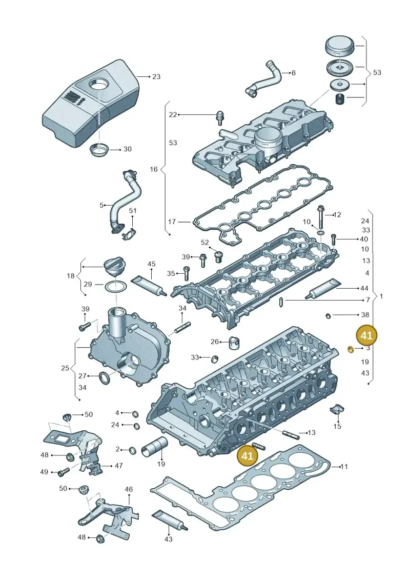N91170002 — Audi TTRS Plus Coupe (2009-2014) diagram 676103300, position 41