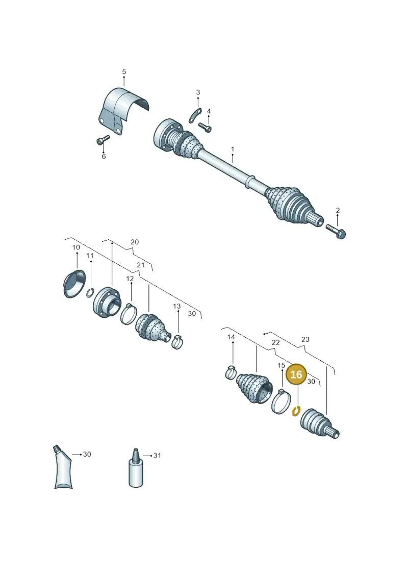 N91170501 — Volkswagen Tiguan 2.0 4Motion (2017-2024) diagram 702407520, position 16