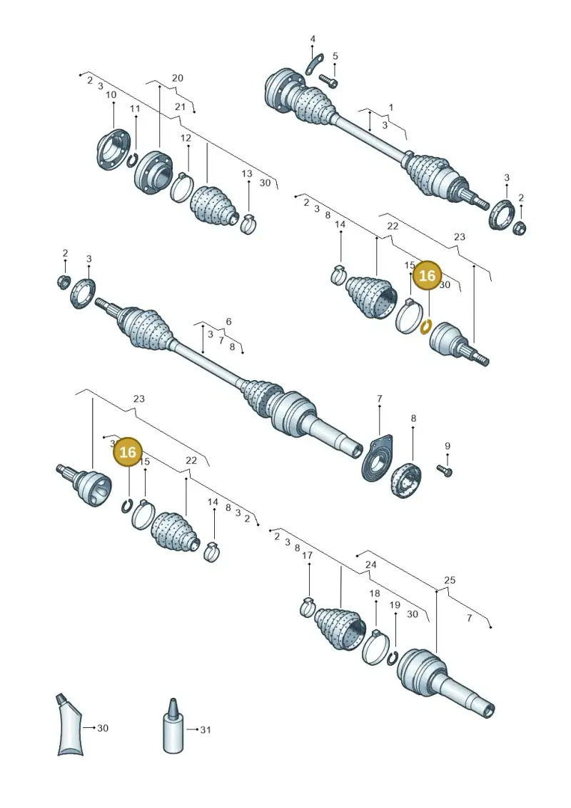 N91170501 — Volkswagen Caravelle (2015-2019) diagram 731407200, position 16