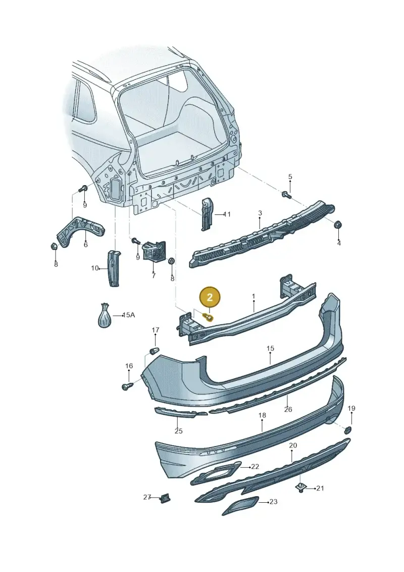 N91173001 — Volkswagen Tiguan 2.0 4Motion (2017-2024) diagram 833807050, position 2