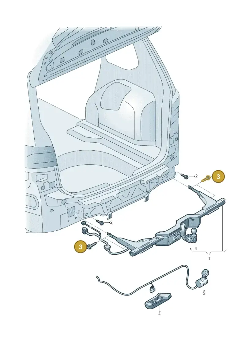 N91173001 — Volkswagen Touran 2,0 BlueMotion (2015-2024) diagram 869804000, position 3