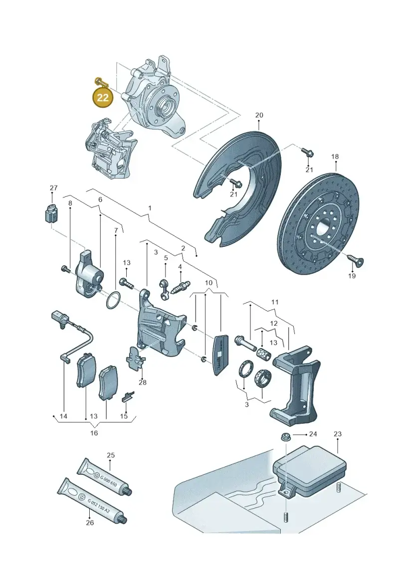 N91174601 — Audi A8 (2013-2018) diagram 771615750, position 22