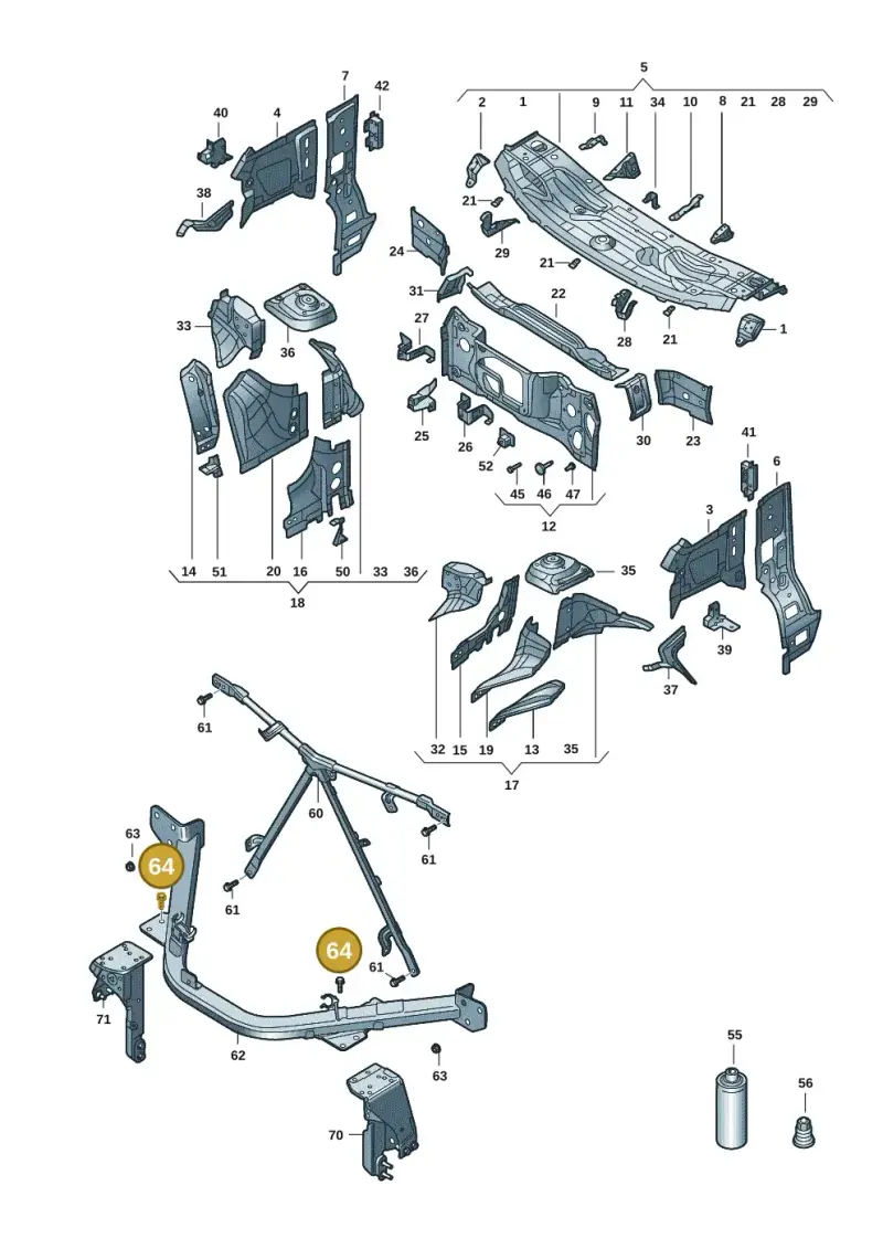 N91174701 — Volkswagen ID.Buzz (2022-) diagram 15a805200, position 64