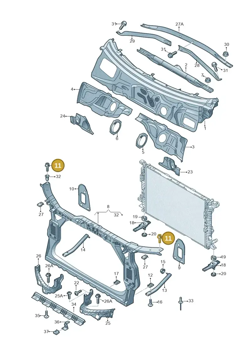 N91175701 — Audi Q5 qu. 2.0 TDI (2012-2017) diagram 620805000, position 11