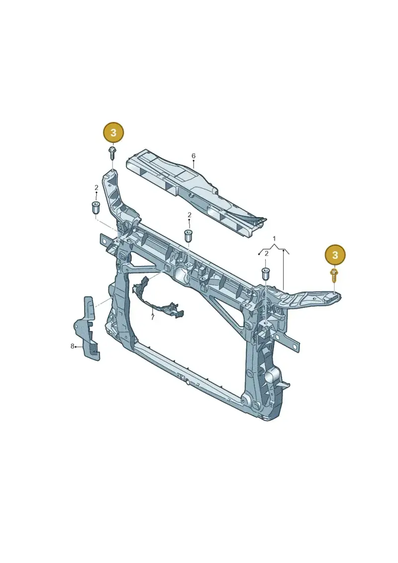 N91175701 — Audi A3 Sportback (2016-2020) diagram 745805000, position 3