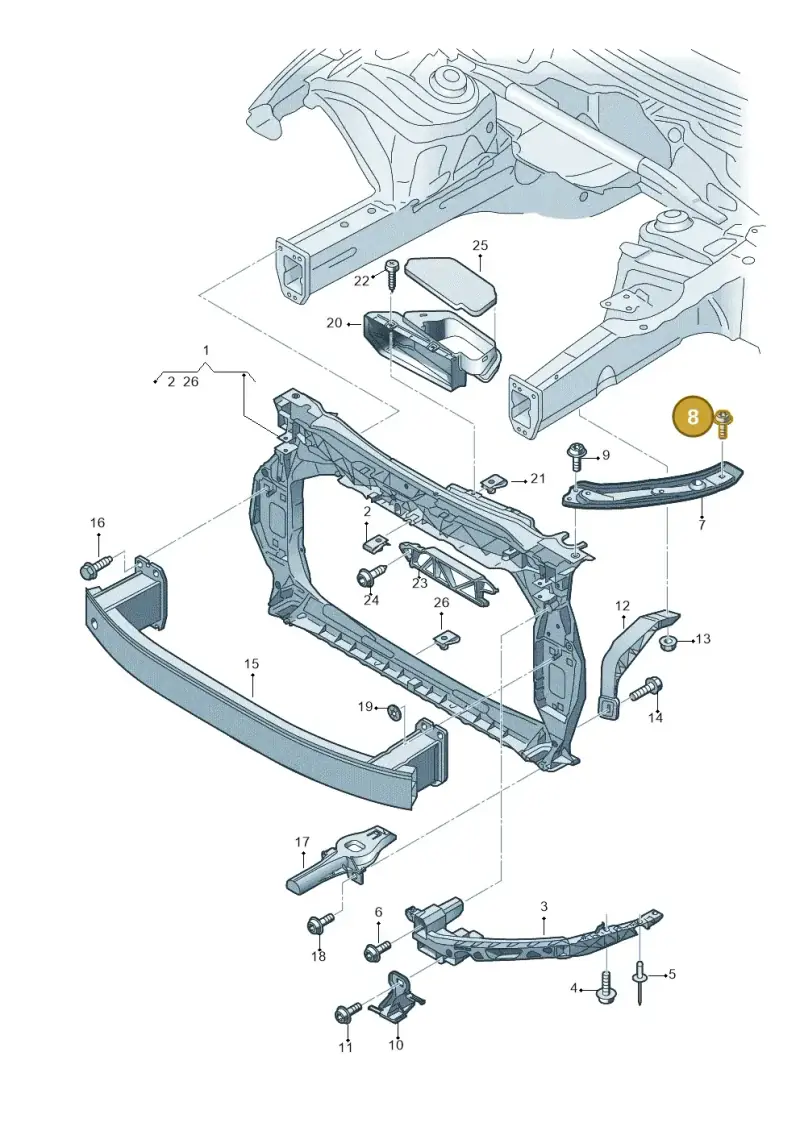N91175701 — Audi RS Q3 (2013-2018) diagram 764805000, position 8