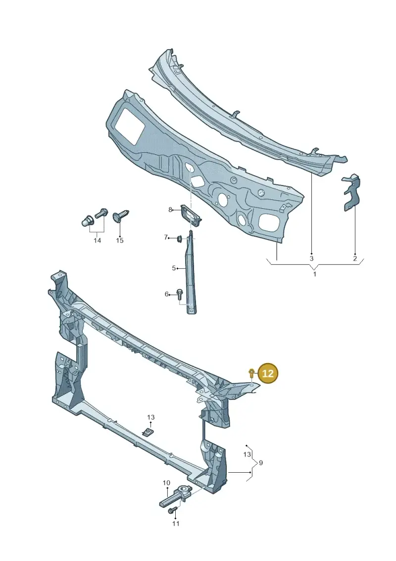N91175701 — Audi A4 (2015-2025) diagram 849805000, position 12