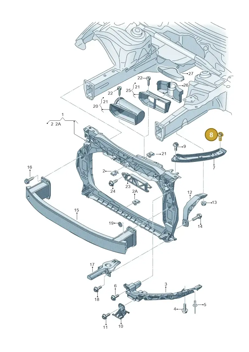 N91175701 — Audi Q3 1.4 (2016-) diagram 728805000, position 8