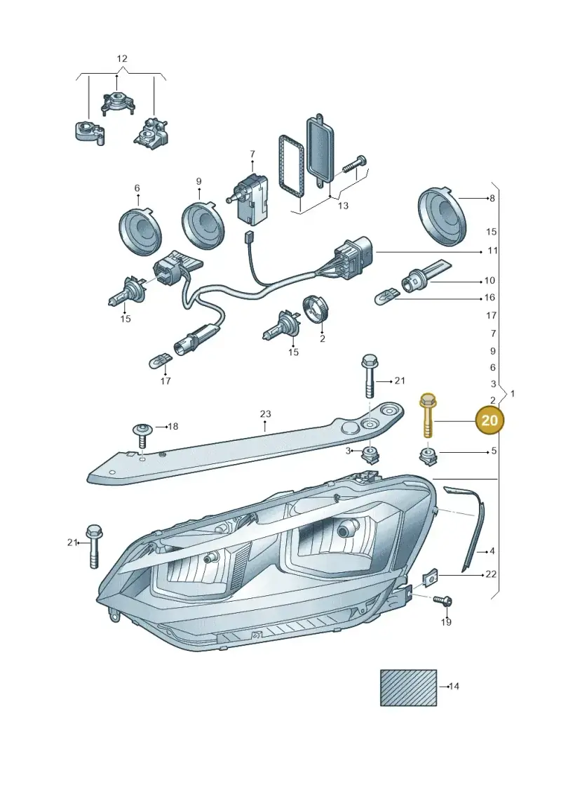 N91177604 — Volkswagen Touran (2015-2025) diagram 869941000, position 20