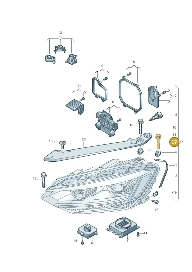 N91177604 — Volkswagen Touran (2015-2025) diagram 869941200, position 17