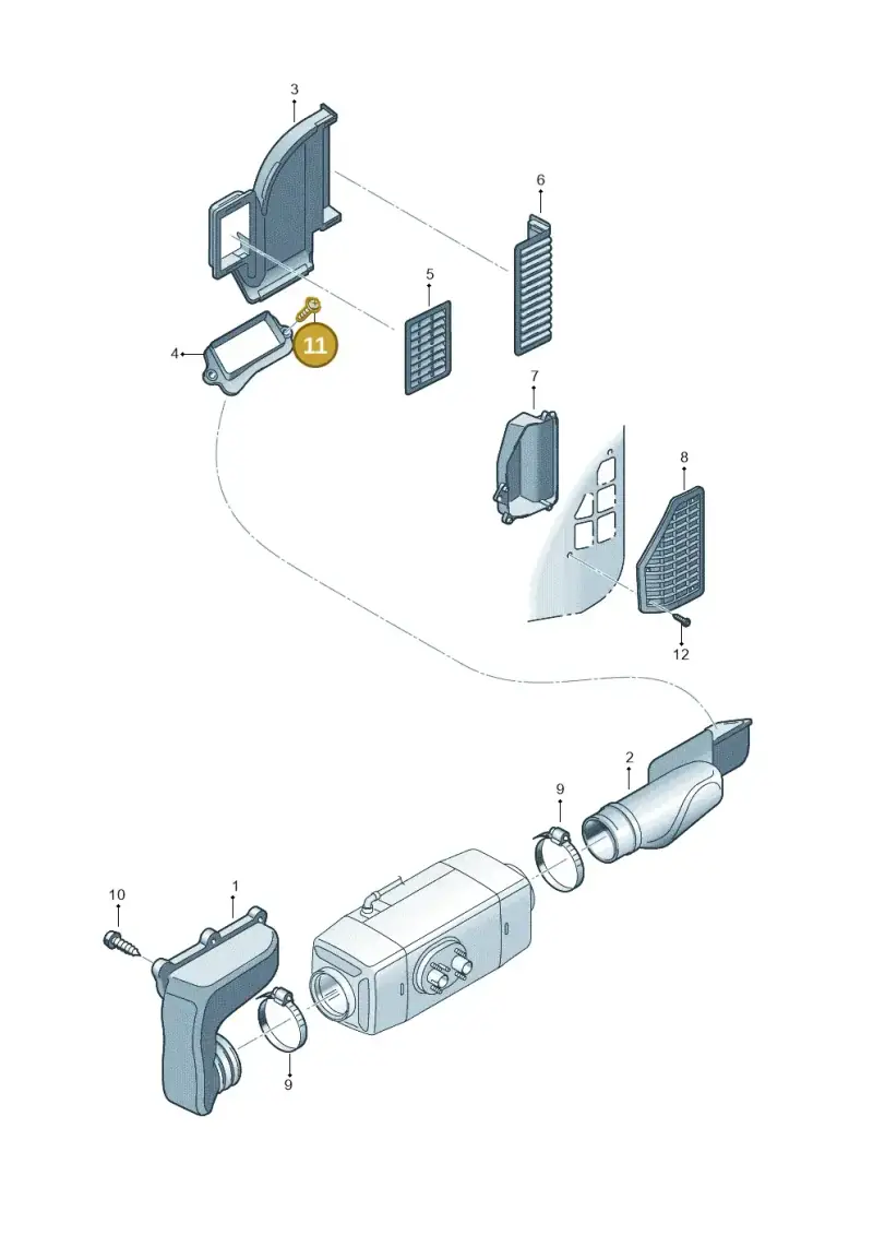 N91179601 — Volkswagen Caravelle (2019-2024) diagram 410819500, position 11