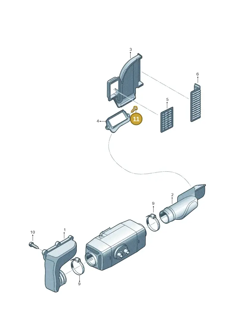 N91179601 — Volkswagen Transport. multivan (2019-2024) diagram 411819500, position 11