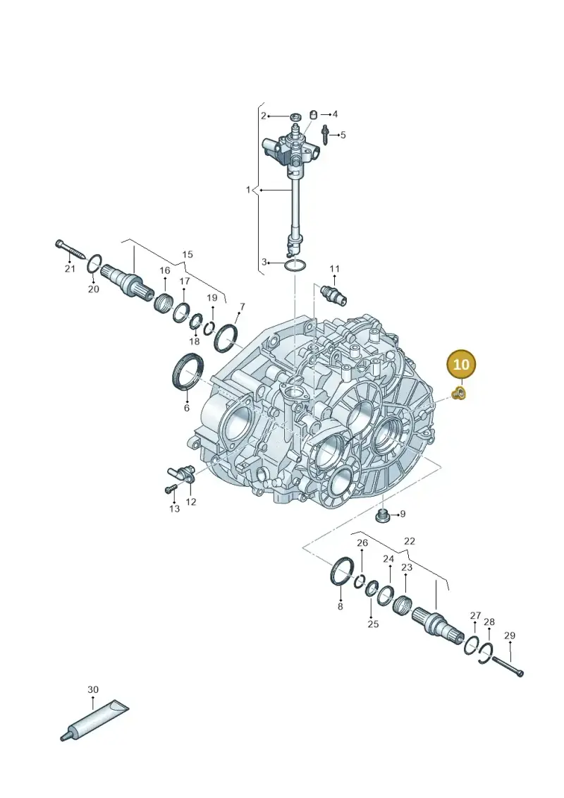N91180501 — Volkswagen Caravelle (2015-2019) diagram 861300805, position 10