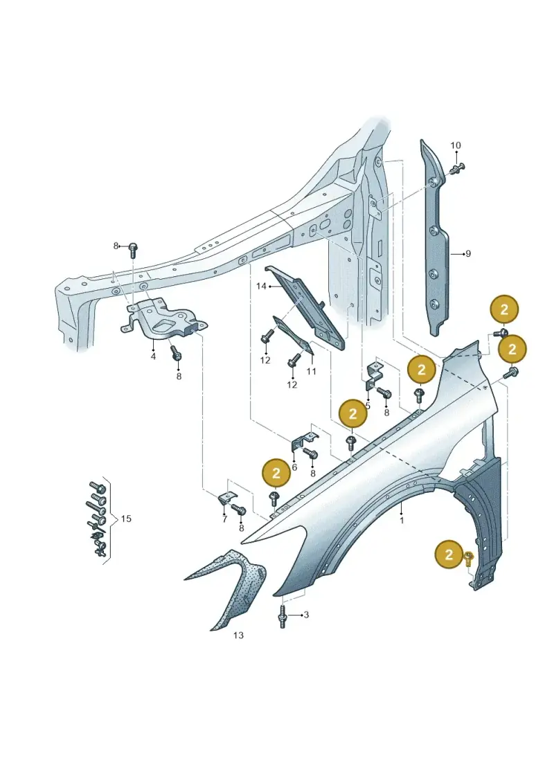 N91186901 — Audi Q8 e-tron (2018-2025) diagram 586821000, position 2+8