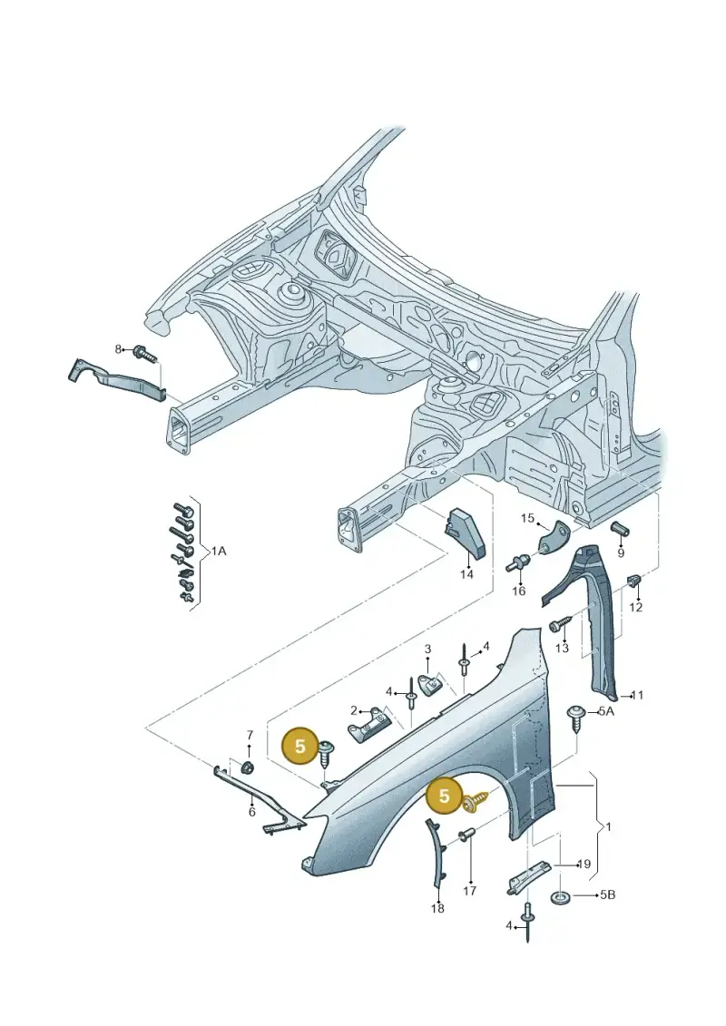 N91186901 — Audi RS5 Cabrio (2012-2015) diagram 620821000, position 5