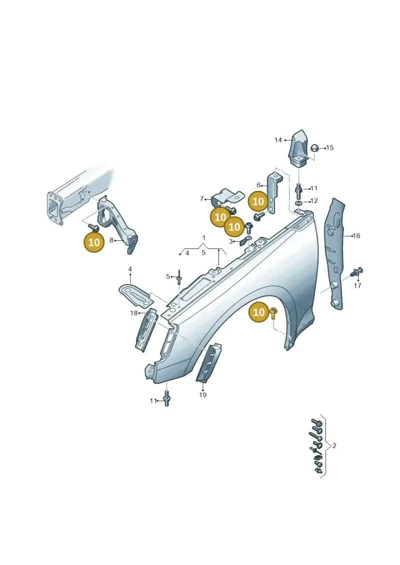 N91186901 — Audi RS5 Sportback (2017-2025) diagram 847821000, position 10