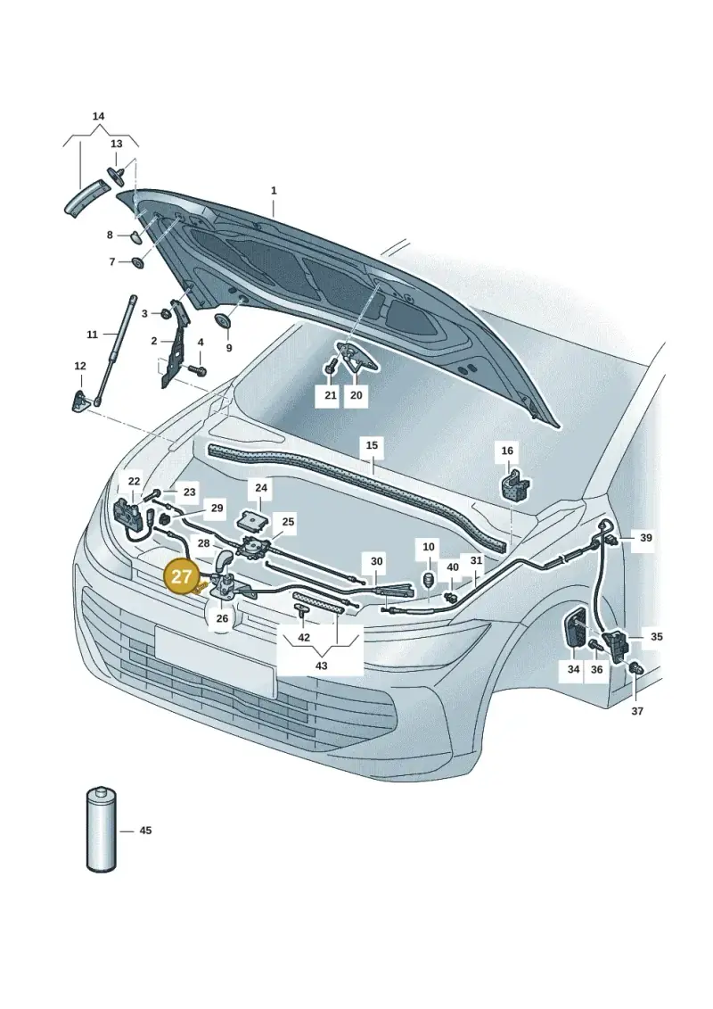 N91188301 — Volkswagen Passat estate (2023-) diagram 3j0823000, position 27