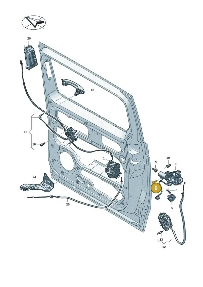 N91188301 — Volkswagen Multivan (2021-) diagram 7t0843800, position 9