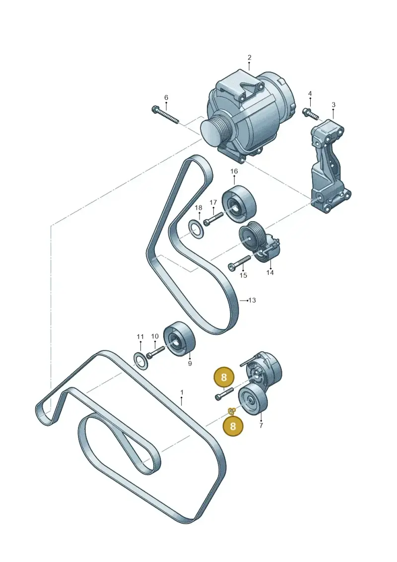 N91189401 — Volkswagen Touareg BlueMotion (2014-2018) diagram 693903300, position 8