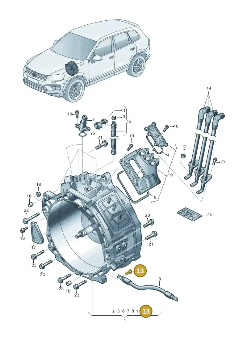 N91189601 — Volkswagen Touareg BlueMotion (2014-2018) diagram 787901000, position 13