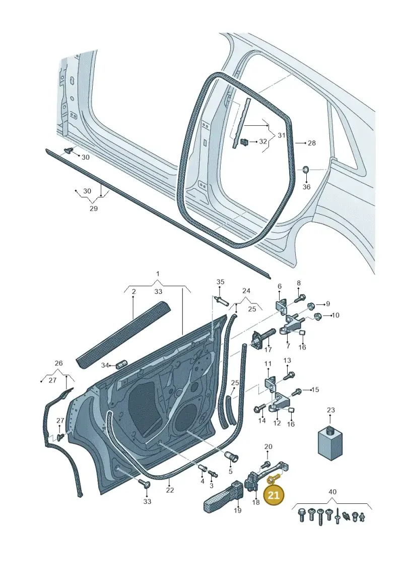 N91189702 — Audi RS Q8 (2019-2025) diagram 429833010, position 21